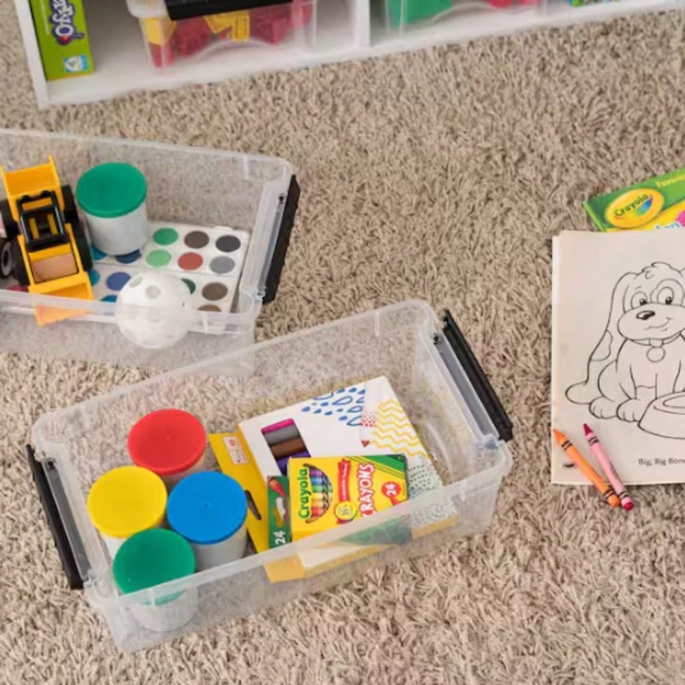 5 Qt./1.25 Gal. Plastic Storage Box with Latching Lid, Clear